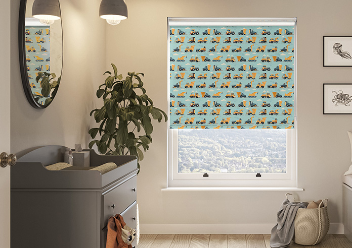 Construction Crew, Digger - Twist&Fit Roller Blind - Image 3